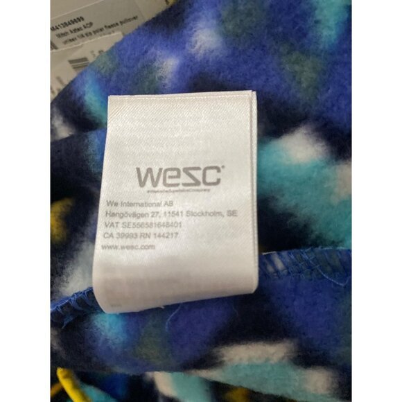 Wesc Miltch Aztec Unisex 1/4 zip polar fleece‎ pullover  Nightshadow Blue XXL - Picture 11 of 11